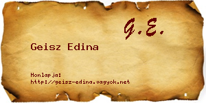 Geisz Edina névjegykártya